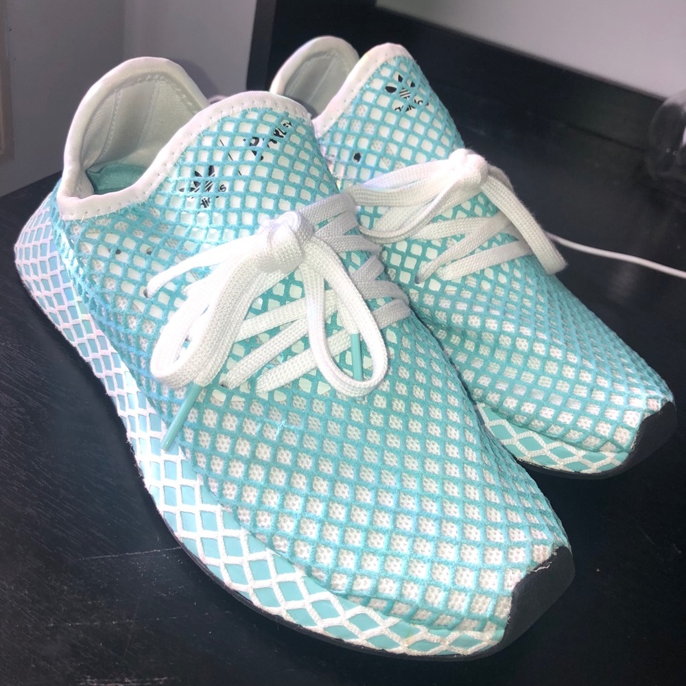 teal adidas parley shoes